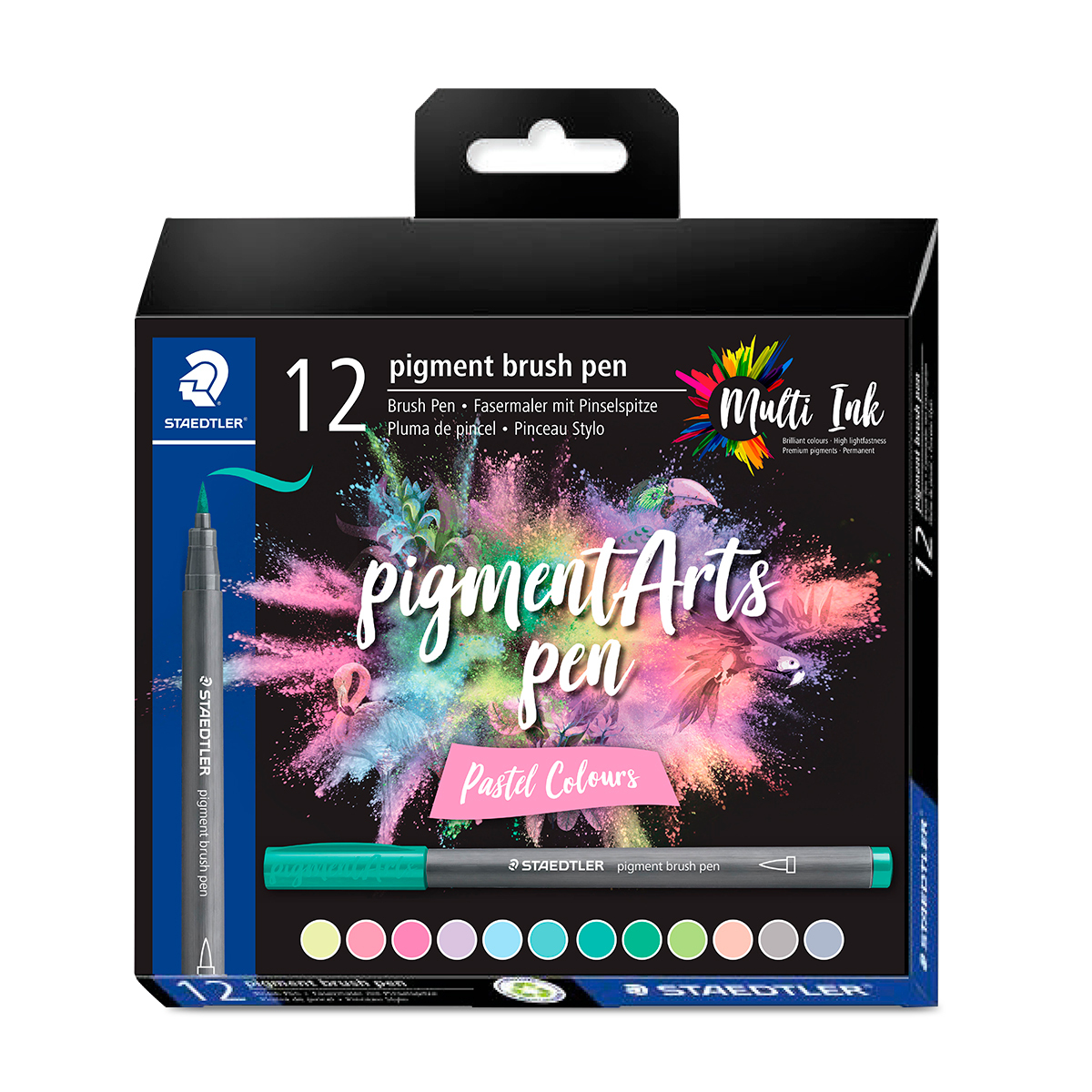 Plumones Pigment Arts Staedtler Colores Pastel 12 piezas 