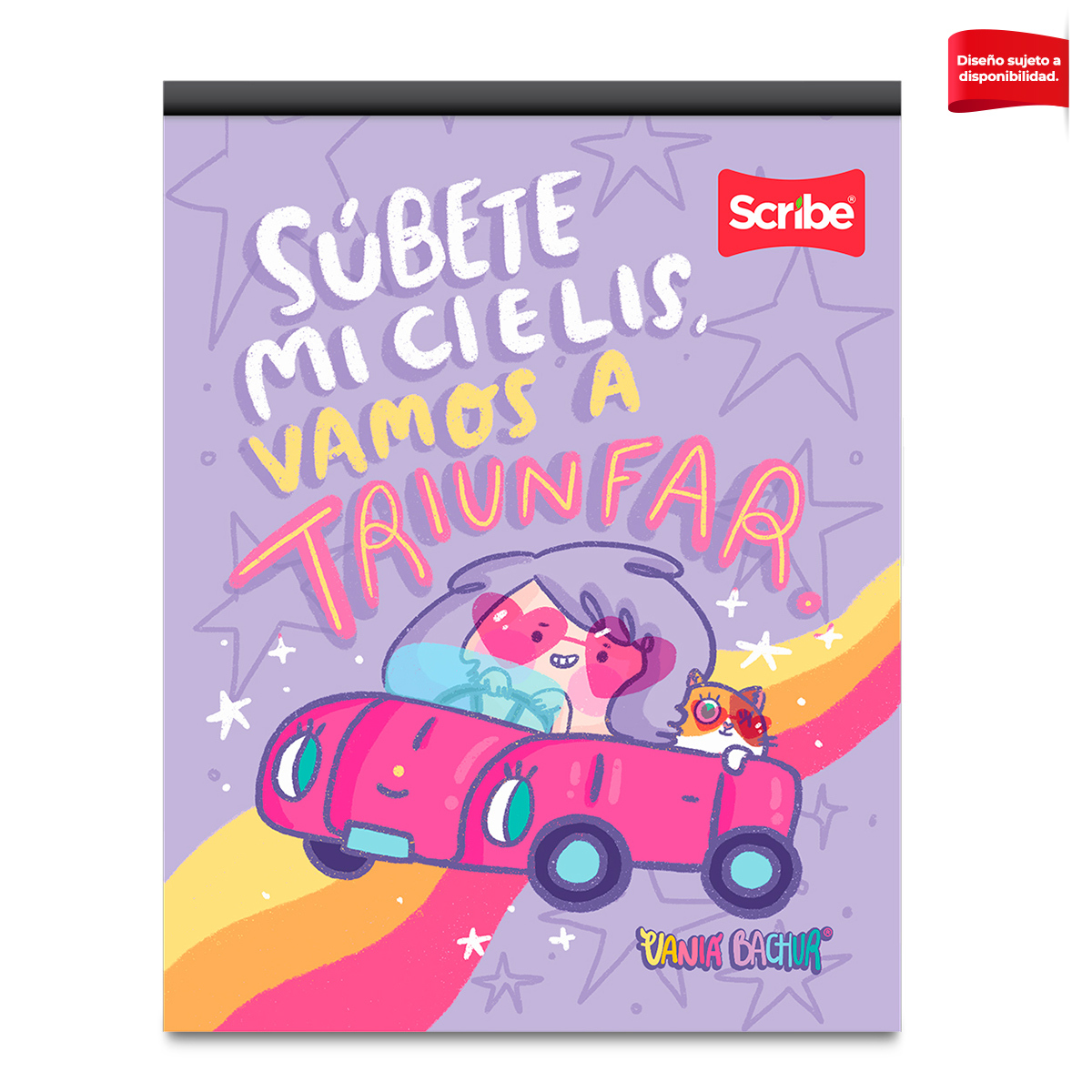 Cuaderno Tipo Block Scribe Cuadro Alemán Súper Girl 80 hojas 