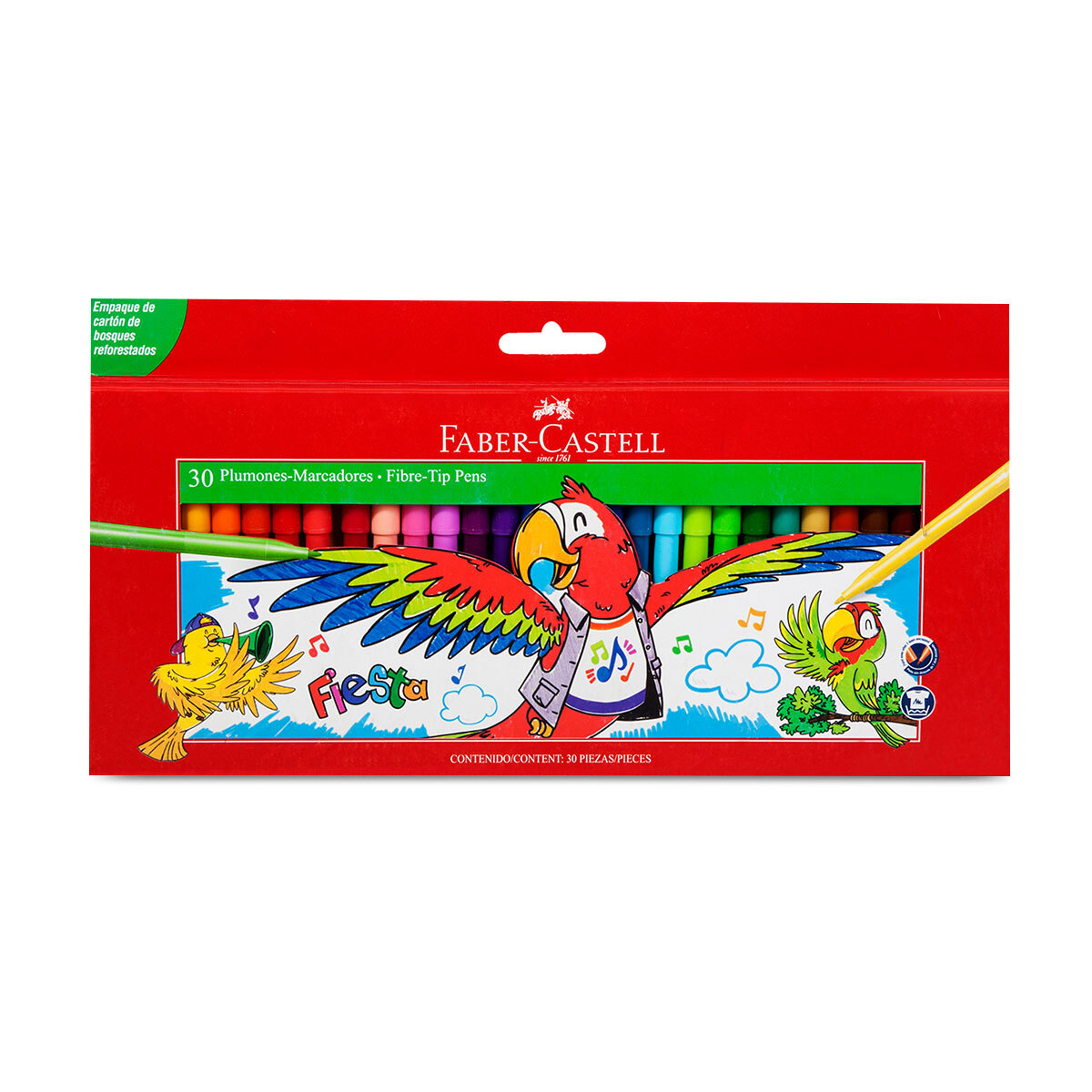 Plumones Faber Castell Fiesta 45 Colores 30 piezas