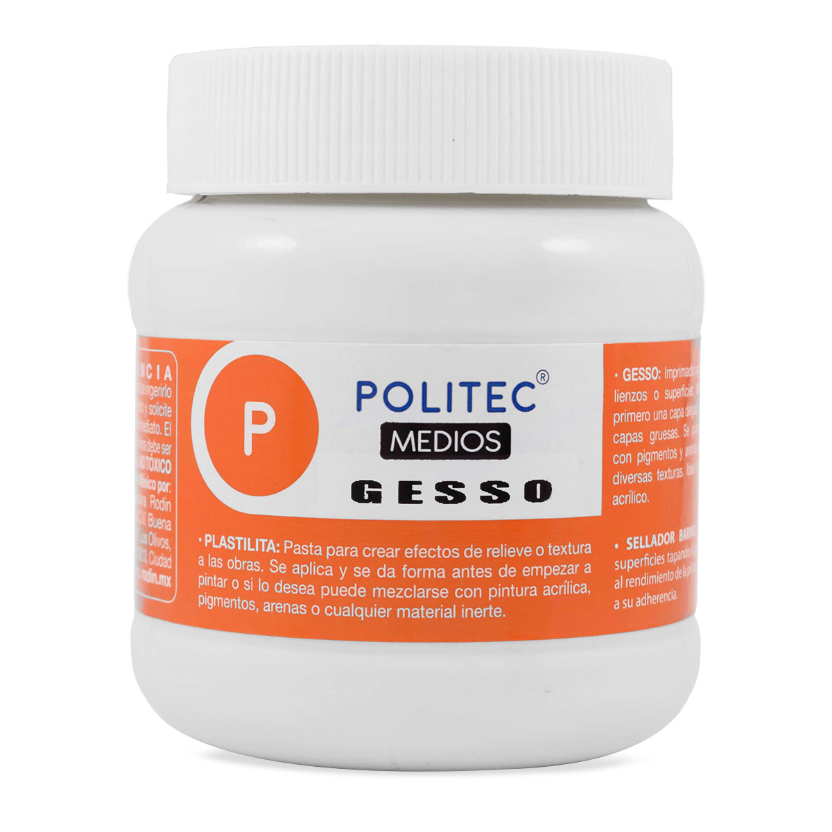 Sellador e Imprimador para Lienzos Politec Medios Gesso 250 ml