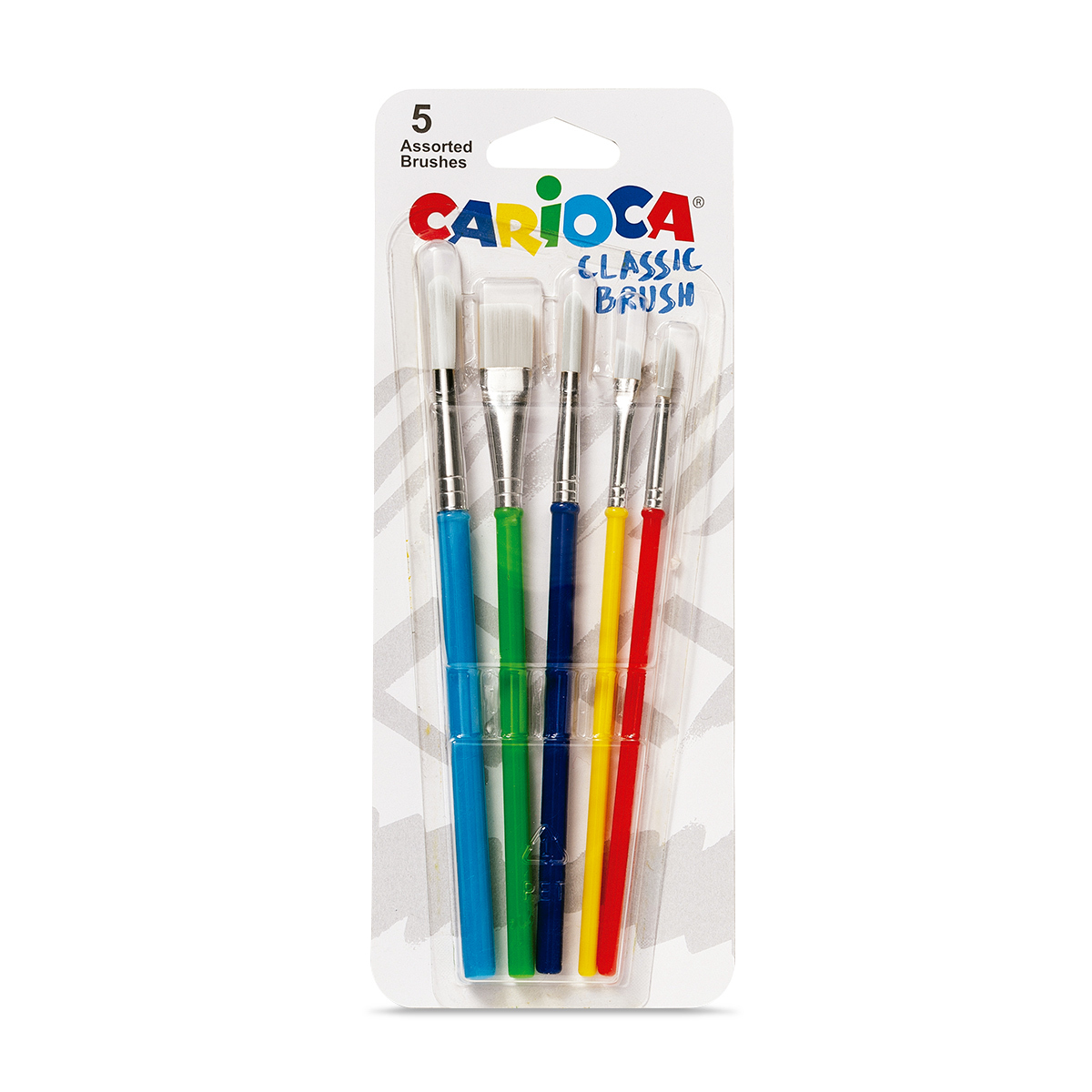 Set de Pinceles Clásicos Carioca Puntas Diferentes 5 piezas