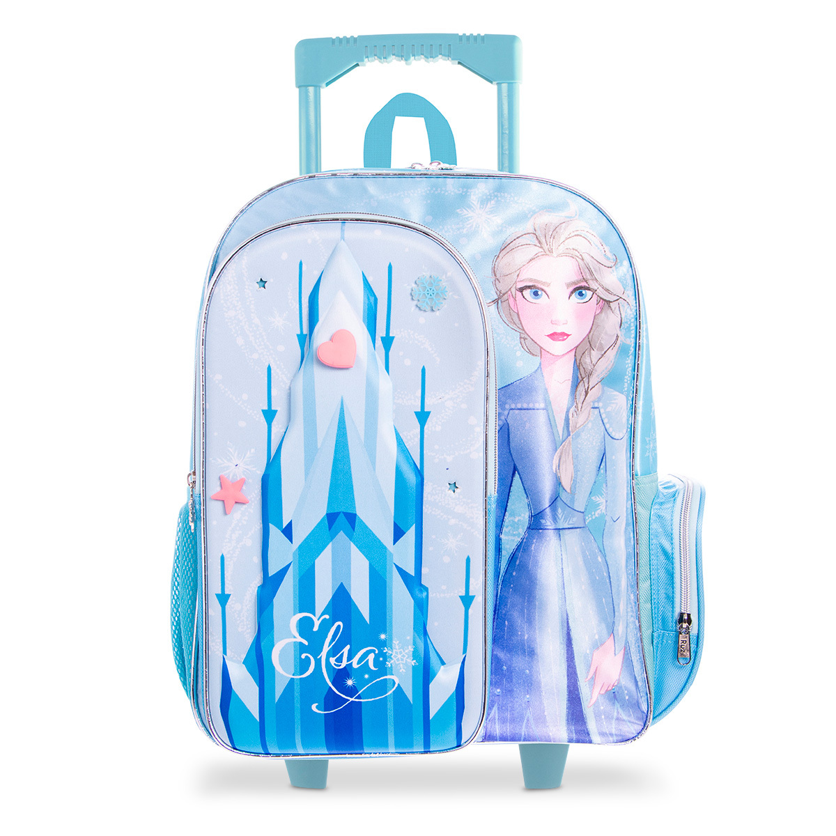 Mochila Escolar con Ruedas Ruz Frozen 3D con Luz y Charms