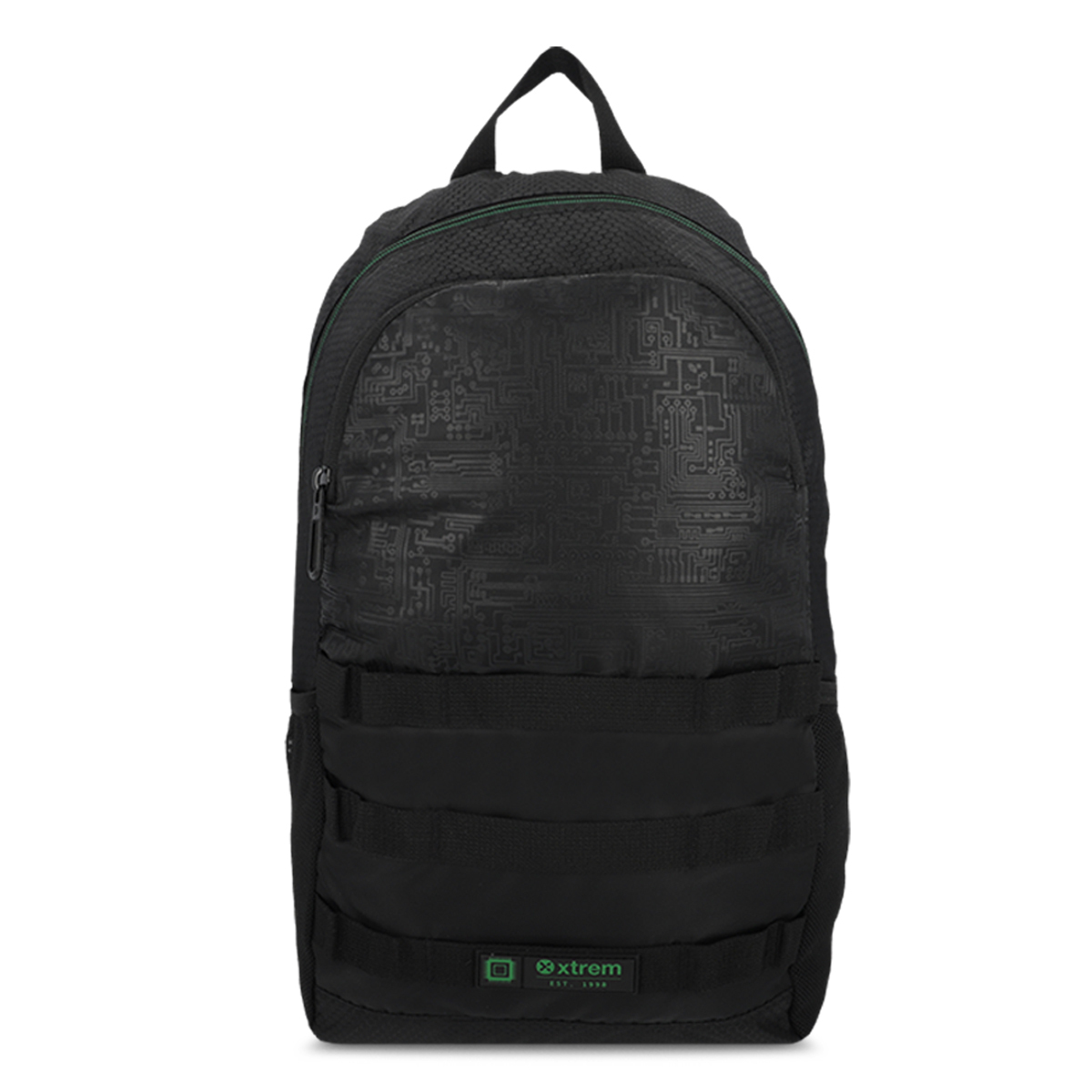 Mochila Escolar Xtrem Clinton Negro con Verde