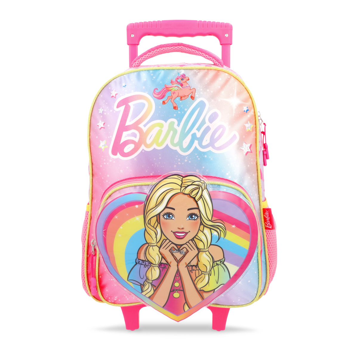 Mochila Escolar con Ruedas Yadatex Barbie Rosa