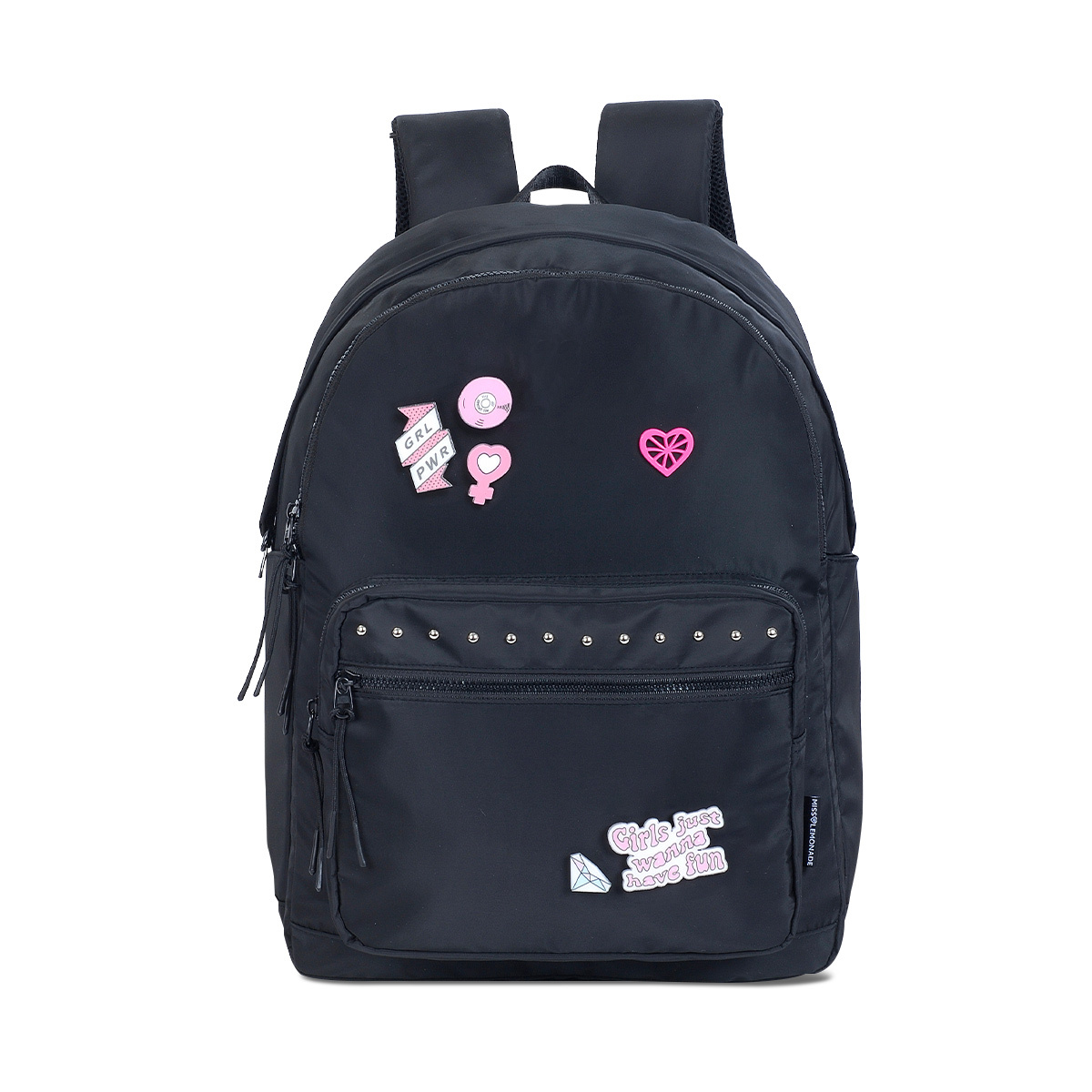 Mochila Escolar Marshmallow GRL- PWR Negro