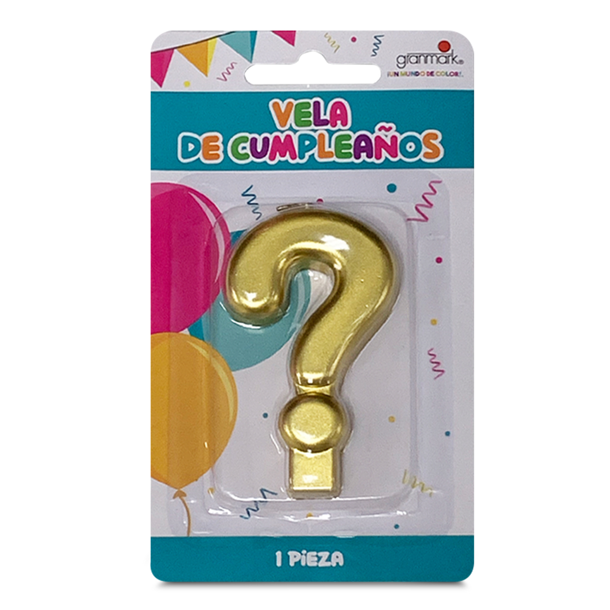 Vela de Cera para Cumpleaños Granmark Signo de Interrogación Oro