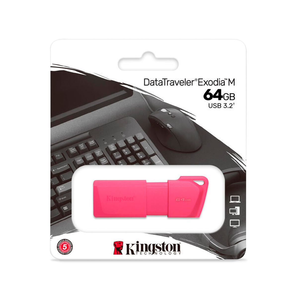 Memoria USB Kingston DTXM 64gb Rosa Neón