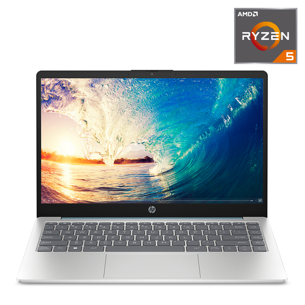 Laptop Hp 14 EM0017LA AMD Ryzen 5 FHD 14 pulg. 512gb SSD 8gb RAM Azul Claro