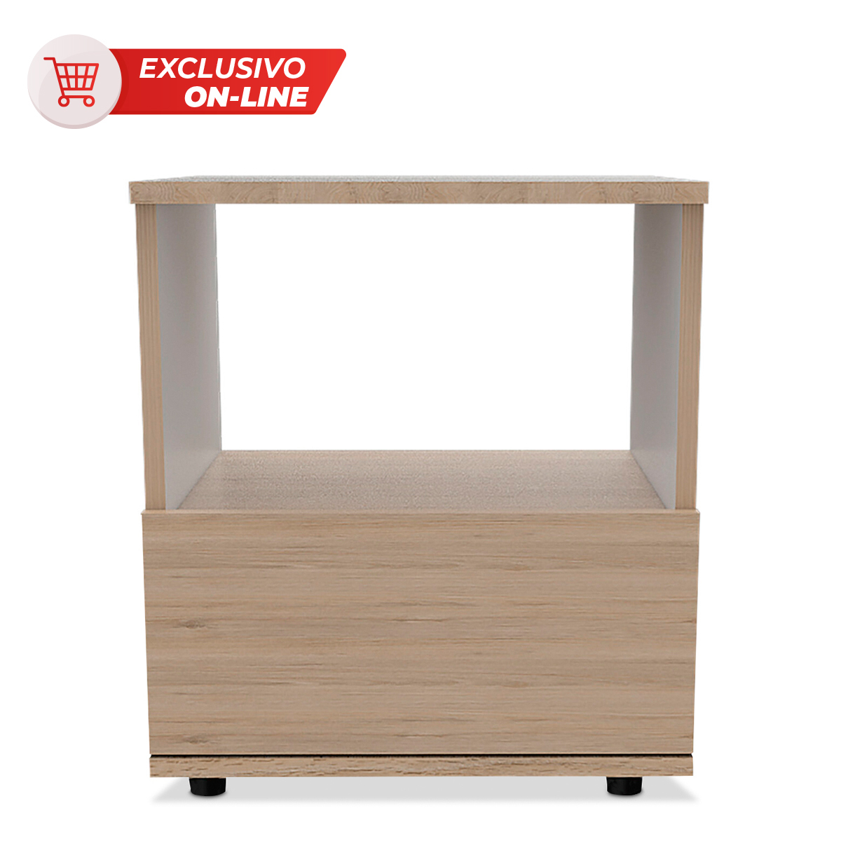 Mesa de Servicio Excelsior Camel 1 cajón Blanco