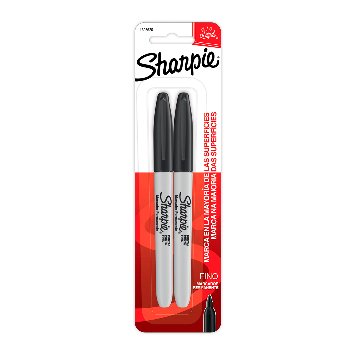  Juego de rotuladores permanentes Sharpie, punta fina, Rojo :  Sharpie: Productos de Oficina