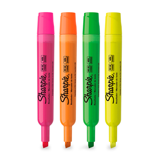 Sharpie Marcadores fluorescentes gruesos en 4 colores, 1 paquete