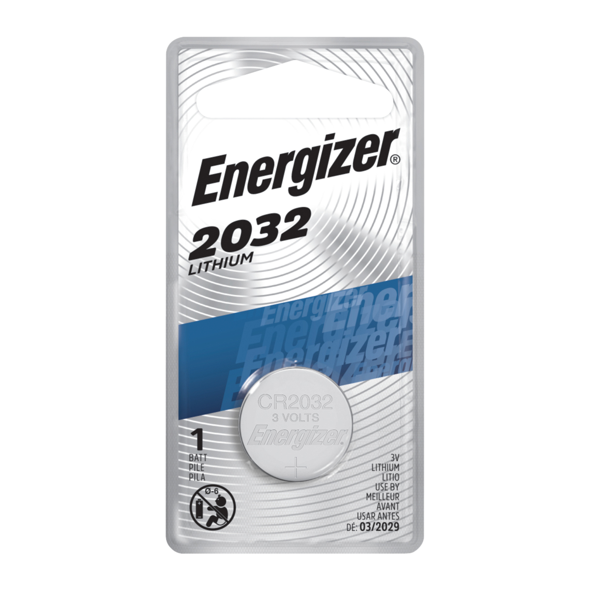 Energizer 2032 Batería CR2032 Litio 3V, 5 unidades (Paquete de  1) : Salud y Hogar