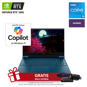 Laptop Gamer HP 16 Victus 16-d0536la GeForce RTX 3050 Intel Core i5 16.1 pulg. 512gb SSD 16gb RAM