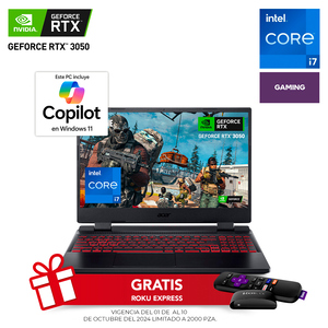 Laptop Gamer Acer Nitro 5 AN515-58-71EC GeForce RTX 3050 Intel Core i7 15.6 pulg. 512gb SSD 12gb RAM 