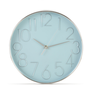 Reloj de Pared Fragments 12 pulg. Plateado con Azul