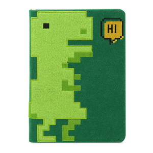 Cuaderno Esquela Red Top Dinosaurio Pixel Raya Verde 80 hojas