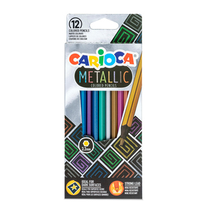 Lápices para Colorear Carioca Colores Metálicos 12 piezas