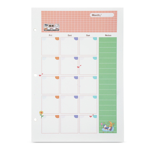 Repuesto para Planeador Esquela Red Top Planner Colores Pastel 45 hojas