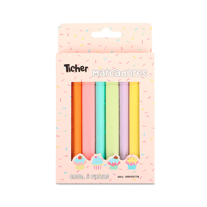 Plumones Triangulares Ticher Candy Corn Colores 8 piezas