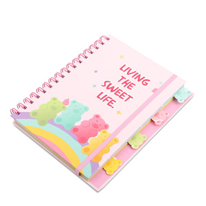 Cuaderno Esquela Ticher Familia Gummy Bear Diseños de Hojas Rosa