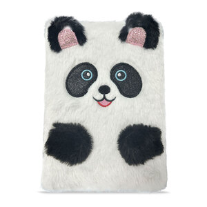 Cuaderno Esquela Red Top Panda en Peluche Raya 80 hojas