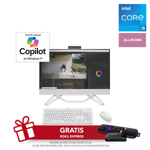 Computadora All in One HP 24cb1015la Intel Core i5 23.8 pulg. 512gb SSD 8gb RAM