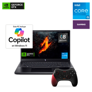 Bundle Laptop Acer Nitro V 15 GeForce RTX 2050 Intel Core i5 15.6 pulg. 512gb SSD 8gb RAM más Control Gamer Nitro