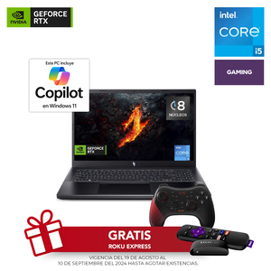 Bundle Laptop Acer Nitro V 15 GeForce RTX 2050 Intel Core i5 15.6 pulg. 512gb SSD 8gb RAM más Control Gamer Nitro