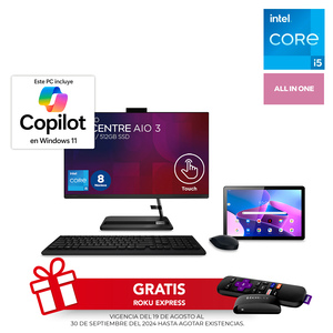 Bundle Computadora All in One Lenovo IdeaCentre 3 Intel Core i5 23.8 pulg. 512gb SSD 8gb RAM más Tablet