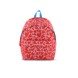 Mochila Escolar Ticher Corazones Rosa con Rojo