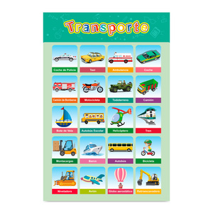 Póster Educativo Office Depot Medios de Transporte Inglés y Español