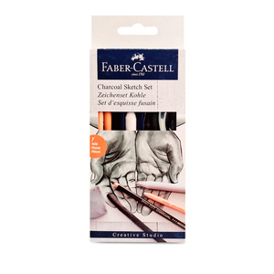 Lápices de Carbón y Pitt Pastel Faber Castell 7 piezas