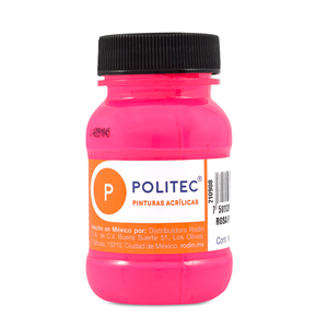 Pintura Acrílica Politec Rosa Fluorescente 100 ml