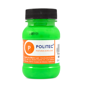 Pintura Acrílica Politec Verde Fluorescente 100 ml 