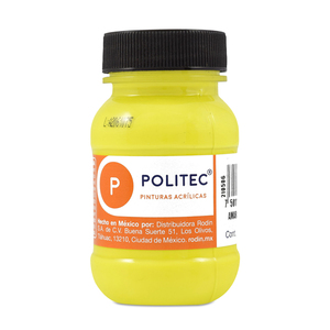 Pintura Acrílica Politec Amarillo Fluorescente 100 ml 