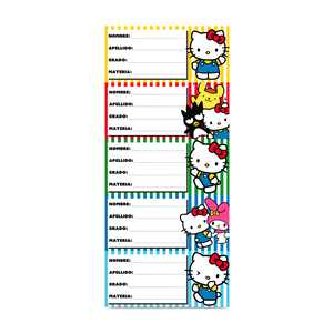 Etiquetas Escolares Granmark Hello Kitty and Friends 10 piezas