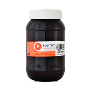 Pintura Acrílica Politec Negro Mate 500 ml