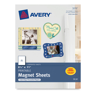 Hojas de Papel Magnético Avery Carta Blanco 5 hojas