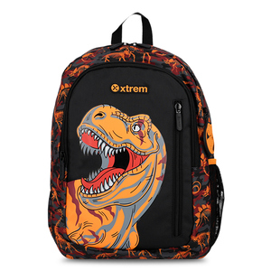 Mochila Escolar Xtrem Logan Orange Dino
