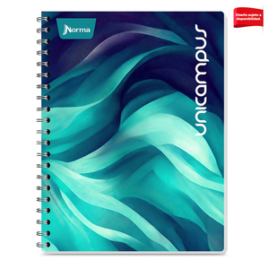Cuaderno Profesional Norma Unicampus Metalizado Diseños Raya 100 hojas