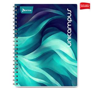 Cuaderno Profesional Norma Unicampus Metalizado Diseños Cuadro Grande 100 hojas