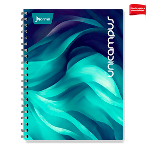 Cuaderno Profesional Norma Unicampus Metalizado Diseños Cuadro Chico 100 hojas