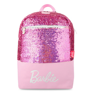 Mochila Escolar Yadatex Barbie Lentejuelas Rosa