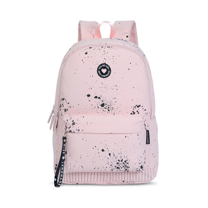 Mochila Escolar Marshmallow Ink Pink Rosa con Negro