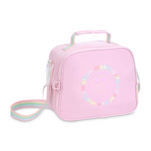 Lonchera Escolar Marshmallow Happy Pink Rosa Pastel