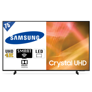 Pantalla Samsung AU8000 Smart TV 75 pulg. Crystal 4k UHD 