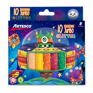 Plastilina Escarchada de Glitter Artesco Colores 10 piezas