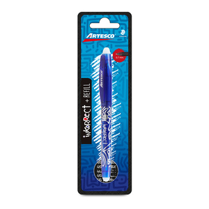 Pluma Punto Mediano con Borrador Artesco Inkorrect Azul 1 pieza