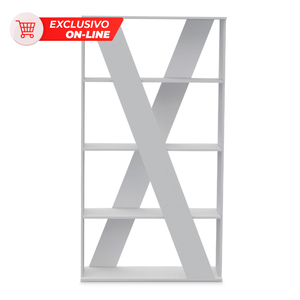 Librero Excelsior Berlín MDF 4 entrepaños Blanco 