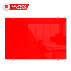 Pizarrón de Cristal Alfra Criscolor Templado 90 x 120 cm Rojo 